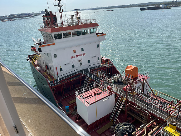 Refueling our ship before we set sail