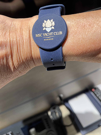 Yacht club wristband, use as the ship card
