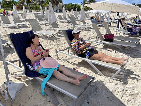 Yacht club beach area