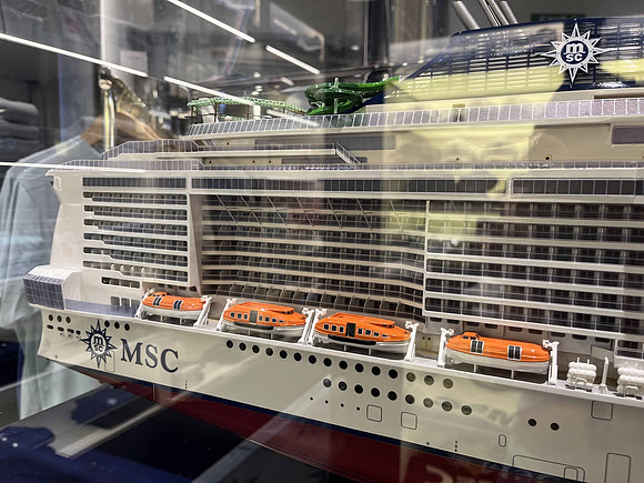 a huge model of the ship