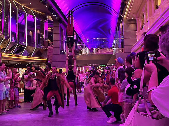 performance at the Voyagers Club party