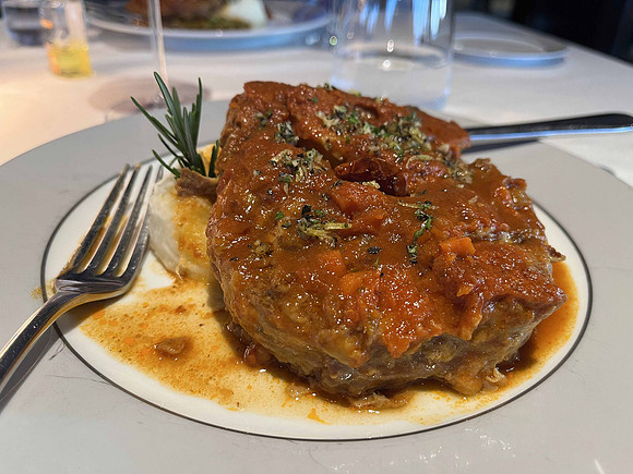 Veal shank osso buco at the yacht club  restaurant, so good.