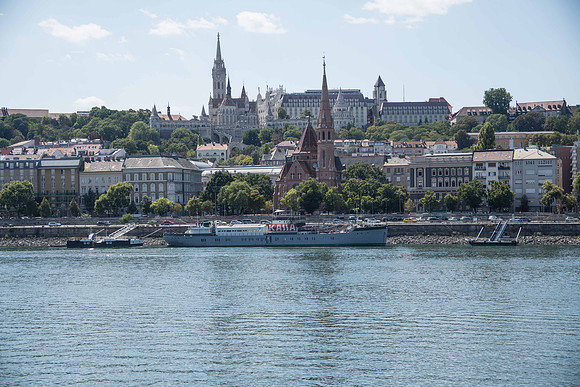 across the Danube from the Parliament building