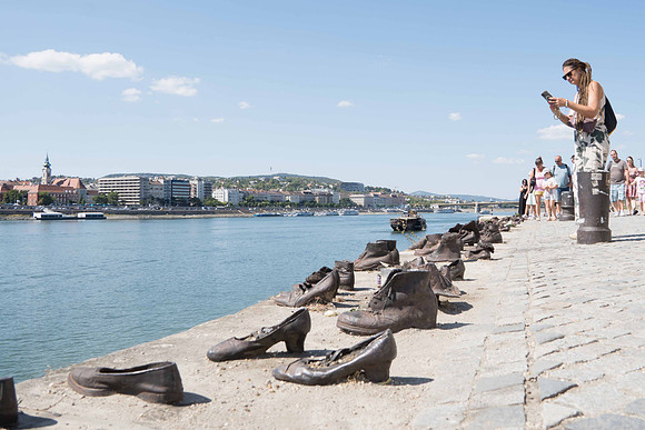 Shoes on the Danube.  Jews were killed on the Danube by Nazi German