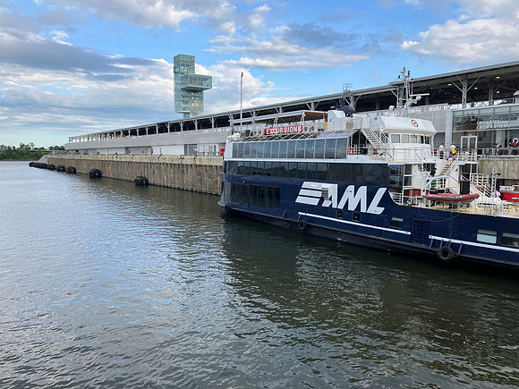 Walking along the cruise port