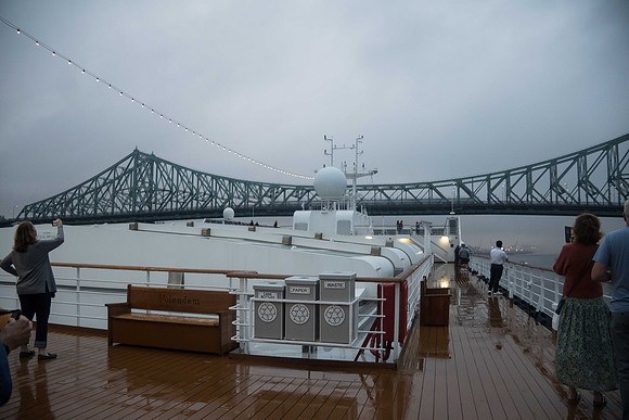 Going under the Jacques Cartier Bridge