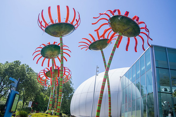 Outside of Glass Garden next to Space Needle