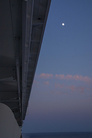 The moon was behind us.  Getting ready for fireworks