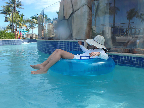 in the lazy river