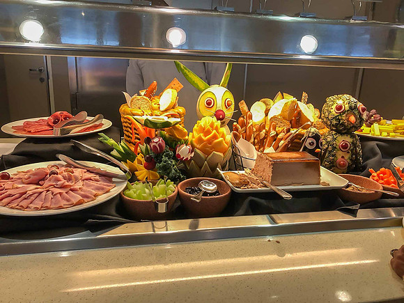 Some food display in Garden Cafe